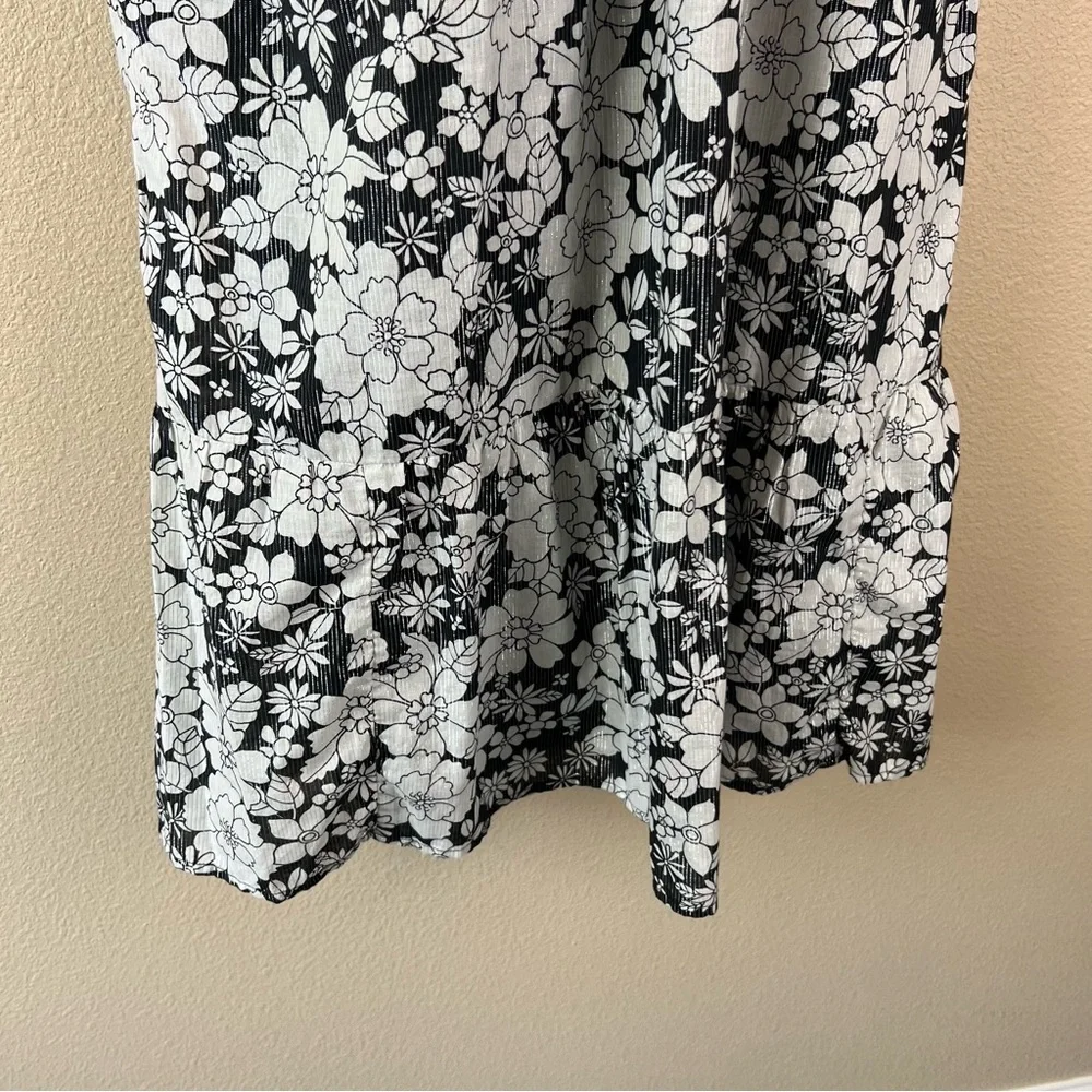 Gap Puff Sleeve Metallic Floral Midi Dress - Picture 9 of 12